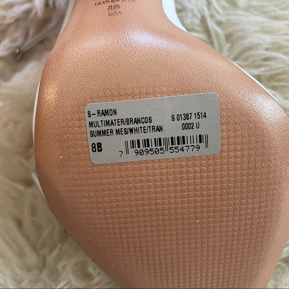 SCHUTZ ✨exclusive✨ white heels with metal balls on toes. size 8 - Picture 8 of 12